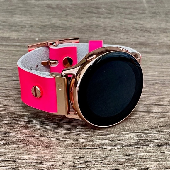 Hot Pink Leather Strap Galaxy Active 40mm Bracelet main image 7